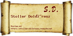 Stoller Dolóresz névjegykártya
